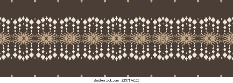 Ikat print tribal chevron Seamless Pattern. Ethnic Geometric Ikkat Batik Digital vector textile Design for Prints Fabric saree Mughal brush symbol Swaths texture Kurti Kurtis Kurtas