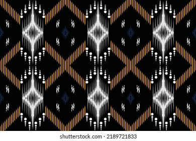 Papel tapiz de impresión de Ikat. Textura vectorial étnica tribal. Estilo azteca. Diseño de alfombras, papel pintado, ropa, envoltura, batik, tela, ilustración vectorial estilo bordado en etnia 