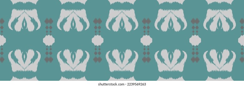 Ikat prints batik textile seamless pattern digital vector design for Print saree Kurti Borneo Fabric border brush symbols swatches cotton