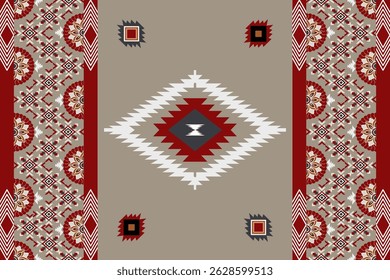 Ikat rug ethnic art seamless pattern traditional and modern style wallpaper, set, geometric, oriental, fabric, clothing, print, ornament, Aztec geometric, furniture