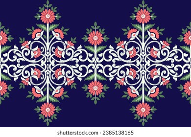 ikat fondo sin fisuras Geométrico étnico oriental ikat patrón sin fisuras diseño tradicional para fondo, alfombra, papel de pared, ropa, envoltura, Batik,tela,Estilo de bordado de ilustración vectorial.
