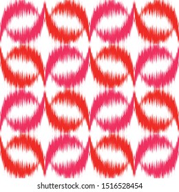 Ikat  seamless colorful  geometric pattern. Abstract background texture.