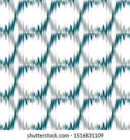 Ikat  seamless colorful  geometric pattern. Abstract background texture.