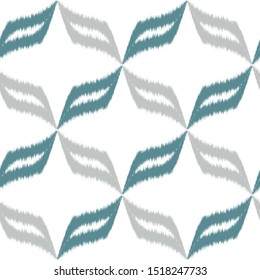 Ikat  seamless colorful  geometric pattern. Abstract background texture.