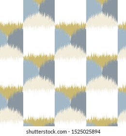 Ikat  seamless colorful  geometric pattern. Abstract background texture.
