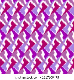 Ikat  seamless colorful  geometric pattern. Abstract background texture.