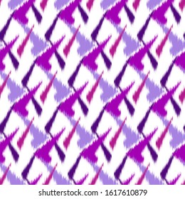 Ikat  seamless colorful  geometric pattern. Abstract background texture.
