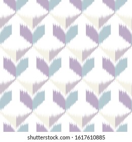 Ikat  seamless colorful  geometric pattern. Abstract background texture.