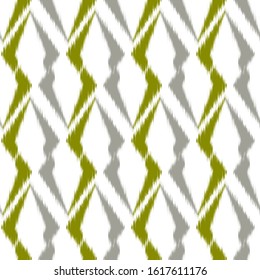 Ikat  seamless colorful  geometric pattern. Abstract background texture.