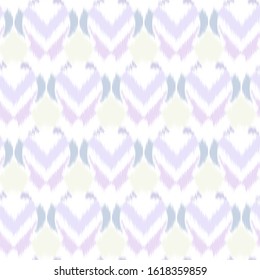 Ikat  seamless colorful  geometric pattern. Abstract background texture.