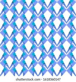 Ikat  seamless colorful  geometric pattern. Abstract background texture.