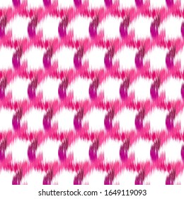 Ikat seamless colorful  geometric pattern. Abstract background texture.