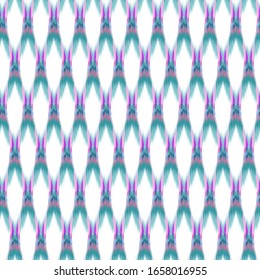 Ikat seamless colorful  geometric pattern. Abstract background texture.