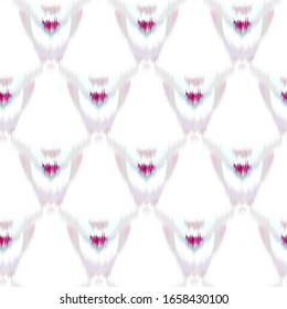 Ikat seamless colorful  geometric pattern. Abstract background texture.
