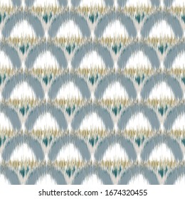 Ikat patrón geométrico de color transparente. Textura de fondo abstracta.