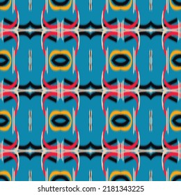 Ikat Seamless Damask wallpaper textures background vector illustration ikat Asian traditional fabric seamless pattern, vector.