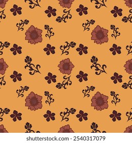 Padrão floral sem emenda Ikat, Motif floral étnico sem emenda textil, bordado, imprimir listrado ornamento floral, padrão, design para embrulhar, seda, cachecol, fundo, têxtil