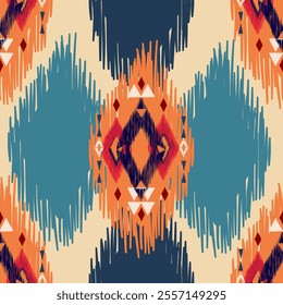 Ikat seamless floral pattern  , Motif ethnic  floral seamless textil,  embroidery, print striped ornament floral, pattern, design for wrapping, silk, scarf, background, textile
