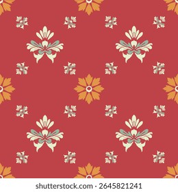 Ikat seamless floral pattern  , Motif ethnic floral seamless textil, embroidery, print striped ornament floral, pattern, design for wrapping, silk, scarf, background, text