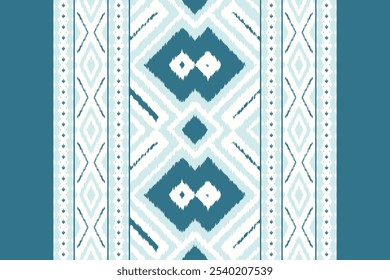 Ikat Seamless geometric ethnic Asian oriental and tradition pattern design for texture and background. Geometric Ethnic boho pattern with geometric in bright colors