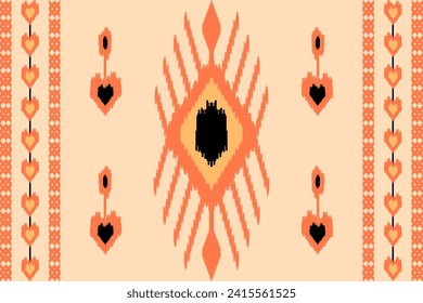 ikat seamless pattern abstract background for textile design. Can be used in fabric design for clothes, decorative paper, wrapping, carpet, Vector, illustration 