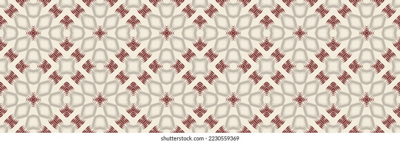 Ikat Patrón sin costura estilo antiguo folclore Borddery, vector Ikat Diseño textil digital asiático para imprentas saree de tela mughal textura kurti kurtis kurtas, Motif Batik