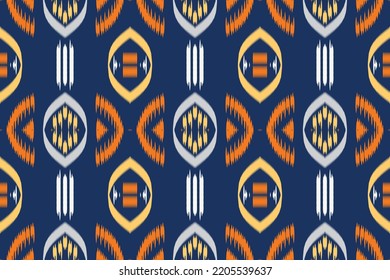 Ikat seamless pattern background ethnic floral seamless pattern. Ikat Aztec Design for the creation of this pattern using ikat pattern. Spread in Central Asia and some countries of Philippines