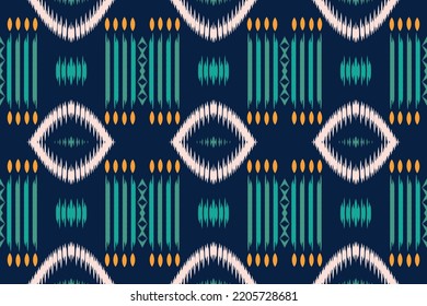 Ikat seamless pattern background ethnic border design. Ikat Aztec Design for the creation of this pattern using ikat pattern. Spread in Central Asia and some countries of Philippines