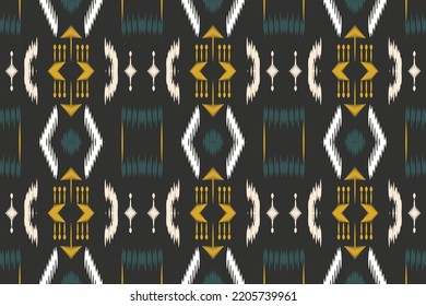 Ikat diseño de patrones étnicos de fondo sin fisuras. Ikat Aztec Design para la creación de este patrón usando el patrón ikat. Extendida en Asia Central y algunos países de Filipinas