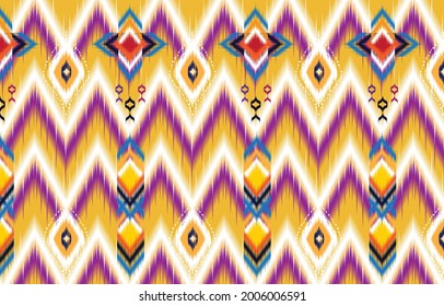 Ikat seamless pattern background Traditional pattern.folk embroidery, 
native ikat fabric. Aztec geometric art ornament print. 
Design for carpet, wallpaper, clothing, wrapping, textile, tissue, 