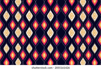 Ikat nahtlose Muster Hintergrund Traditionelles Muster.
