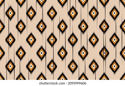 Ikat seamless pattern background Traditional pattern.
