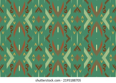 Ikat seamless pattern background Traditional pattern. Ikat Aztec tribal background. Design for the creation of this pattern using ikat pattern. Spread in Central Asia and some countries of Philippines