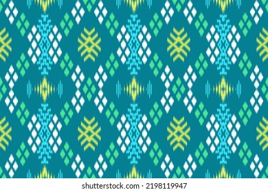 Ikat seamless pattern background Traditional pattern. The most intricately patterned fabrics. pattern textiles that employ resist dyeing on the yarns prior to dyeing and weaving the fabric.