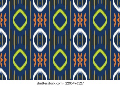 Ikat seamless pattern background traditional pattern African art. Ikat Aztec Design for the creation of this pattern using ikat pattern. Spread in Central Asia and some countries of Philippines