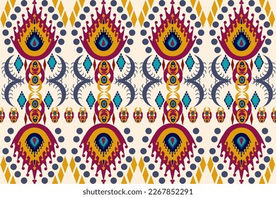 Ikat seamless pattern background, traditional pattern, Indian, Turkish, tribal for decorative pillows, blankets, curtains, bed sheets, linoleum and much more.