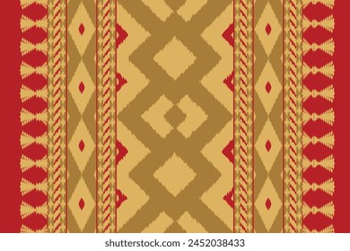 Ikat seamless pattern background Traditional pattern. Ikat Aztec tribal background. Design for the creation of this pattern using ikat pattern. Spread in Central Asia and some countries of Philippines