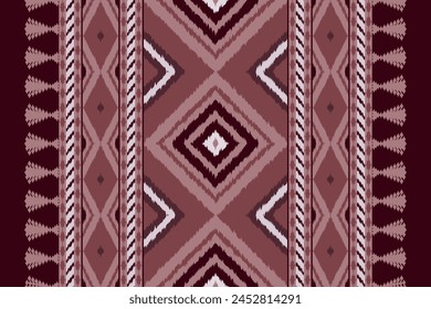Ikat seamless pattern background Traditional pattern. Ikat Aztec tribal background. Design for the creation of this pattern using ikat pattern. Spread in Central Asia and some countries of Philippines