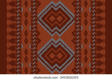 Ikat seamless pattern background Traditional pattern. Ikat Aztec tribal background. Design for the creation of this pattern using ikat pattern. Spread in Central Asia and some countries of Philippines