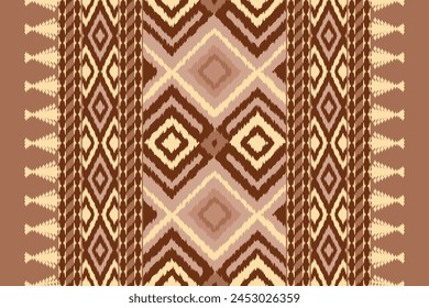 Ikat seamless pattern background Traditional pattern. Ikat Aztec tribal background. Design for the creation of this pattern using ikat pattern. Spread in Central Asia and some countries of Philippines