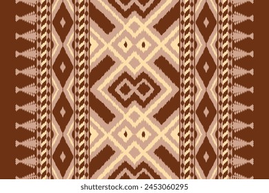 Ikat seamless pattern background Traditional pattern. Ikat Aztec tribal background. Design for the creation of this pattern using ikat pattern. Spread in Central Asia and some countries of Philippines
