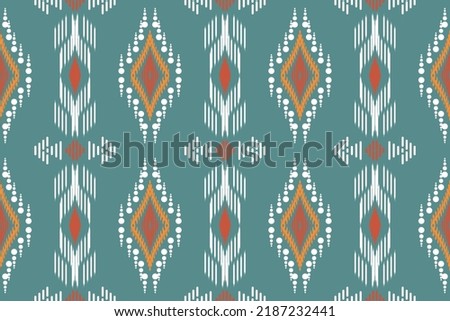 Ikat seamless pattern background Traditional pattern. Ikat Aztec tribal background. Design for the creation of this pattern using ikat pattern. Spread in Central Asia and some countries of Philippines