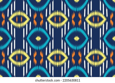 El patrón tribal de fondo ininterrumpido de Ikat no tiene fisuras. Ikat Aztec Design para la creación de este patrón usando el patrón ikat. Extendida en Asia Central y algunos países de Filipinas