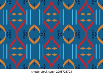 Papel mural de fondo tribal de patrón ininterrumpido. Ikat Aztec Design para la creación de este patrón usando el patrón ikat. Extendida en Asia Central y algunos países de Filipinas
