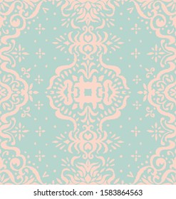 Ikat seamless pattern. Border with snowflakes. Openwork lace. New year Christmas background. Vector tie dye shibori print with stripes and chevron. Ink textured japanese background. Bohemian fashion. 