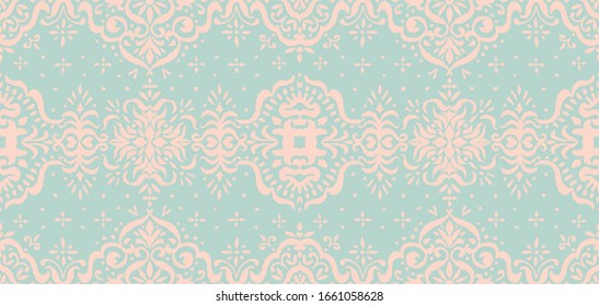 Ikat seamless pattern. Border with snowflakes. Openwork lace. New year Christmas background. Vector tie dye shibori print with stripes and chevron. Ink textured japanese background. Bohemian fashion. 