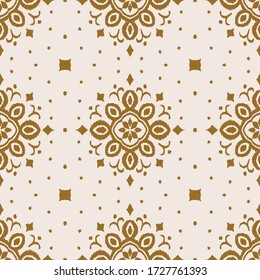 Ikat seamless pattern. Border with snowflakes. Openwork lace. New year Christmas background. Vector tie dye shibori print with stripes and chevron. Ink textured japanese background. Bohemian fashion. 