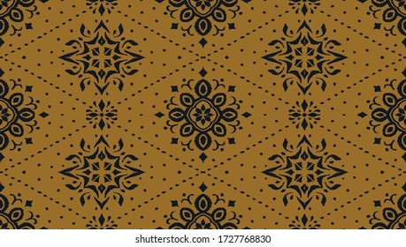 Patrón ininterrumpido de Ikat. Borde con copos de nieve. Lugar de apertura. Antecedentes de Navidad de Año Nuevo. Huella shibori de tinte vectorial con rayas y chevron. La tinta textura el fondo japonés. Moda bohemia. 
