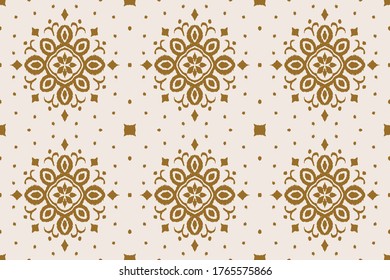 Patrón ininterrumpido de Ikat. Borde con copos de nieve. Lugar de apertura. Antecedentes de Navidad de Año Nuevo. Huella shibori de tinte vectorial con rayas y chevron. La tinta textura el fondo japonés. Moda bohemia. 