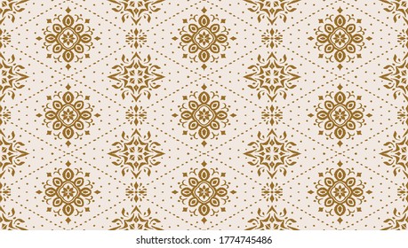 Ikat seamless pattern. Border with snowflakes. Openwork lace. New year Christmas background. Vector tie dye shibori print with stripes and chevron. Ink textured japanese background. Bohemian fashion. 